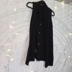 Black long vest